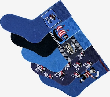 GO IN Socks in Blue: front