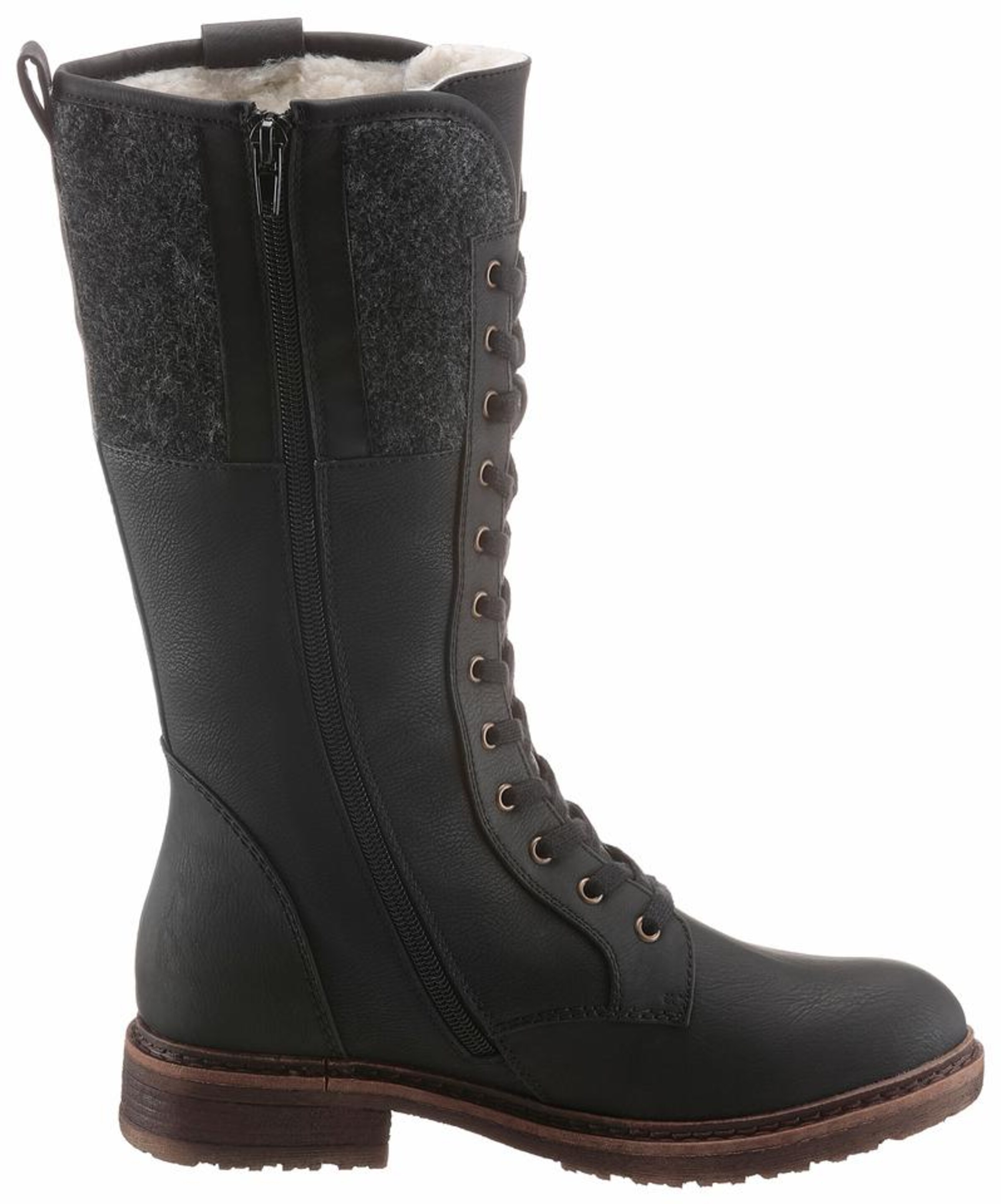 Bottes à lacets Rieker en noir