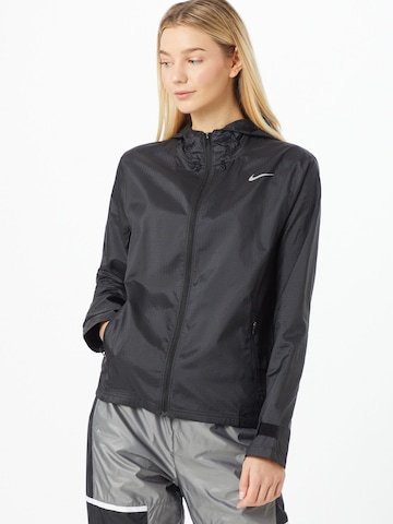 NIKE Athletic Jacket 'Essential' in Black: front