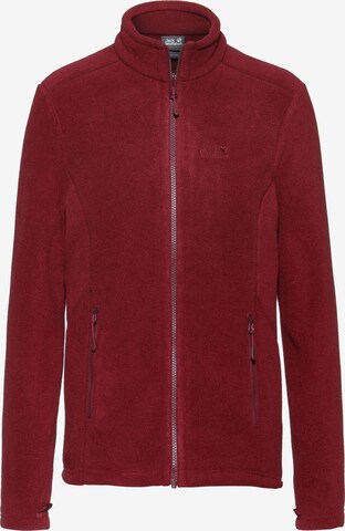 JACK WOLFSKIN Athletic Fleece Jacket 'Moonrise' in Red: front