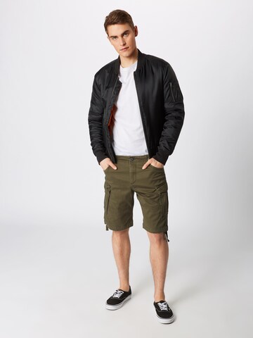 JACK & JONES Szabványos Cargo nadrágok - zöld