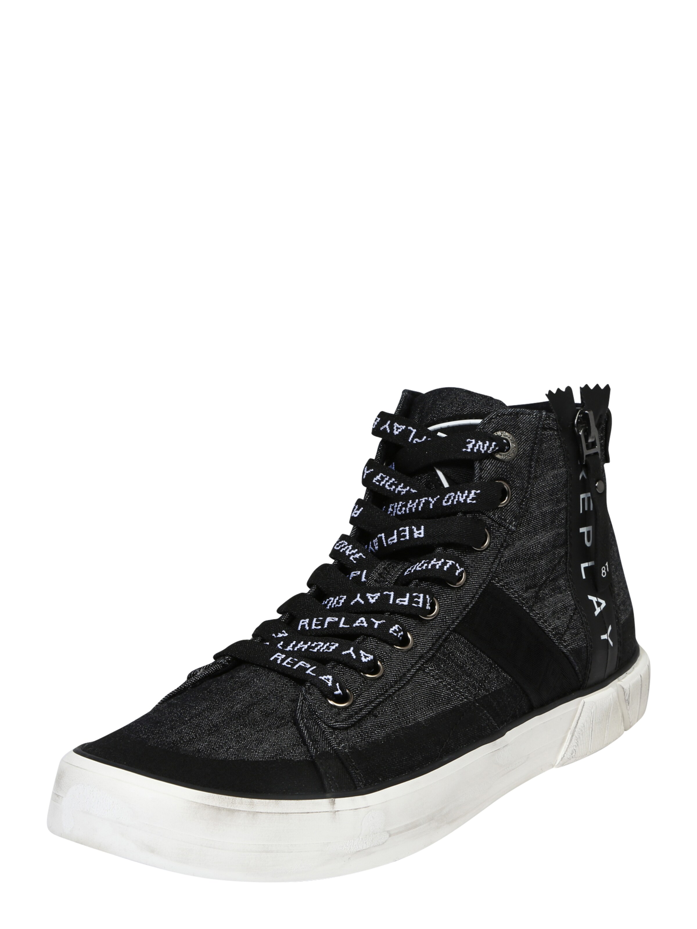 REPLAY - Sneakers hoog 'CASEL' in de kleur Zwart