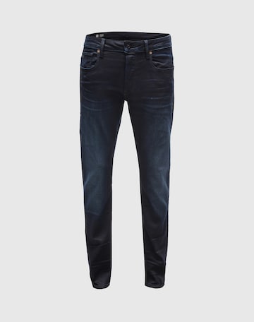 G-Star RAW Slimfit Jeans '3301 Slim' in Blauw: voorkant