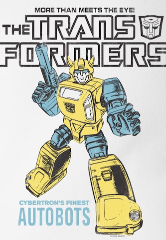 LOGOSHIRT Shirt 'Bumblebee - Autobots' in White