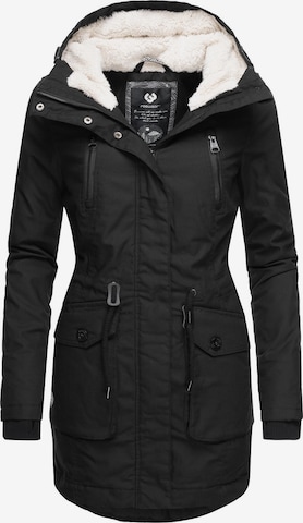 Ragwear Winter Parka in Black: front