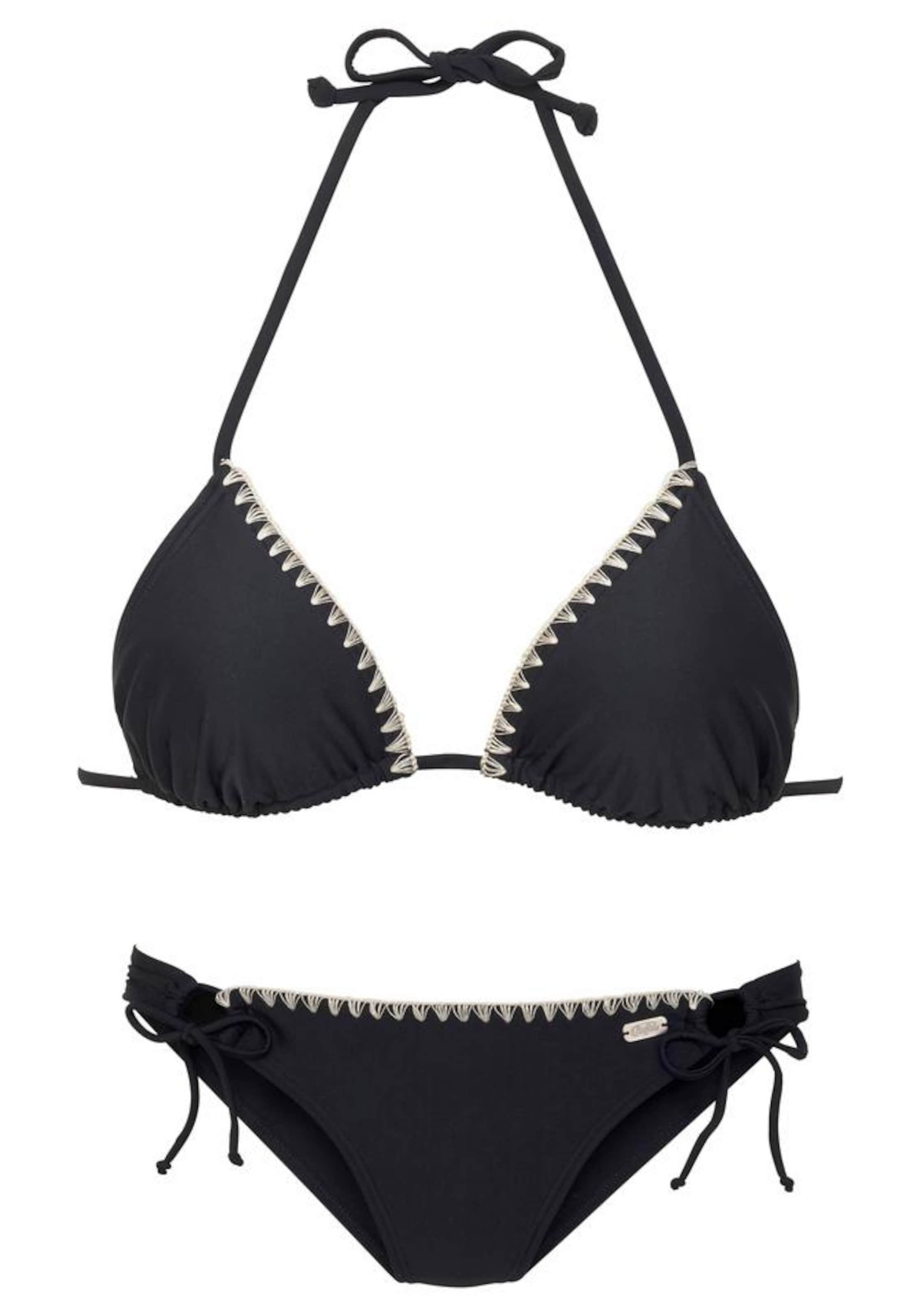 BUFFALO TriangelBikini mit Häkelkante in schwarz ABOUT YOU