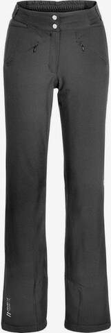 Maier Sports Regular Outdoor Pants in Black: front