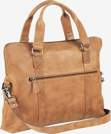 Greenland Nature Laptop Bag in Brown: front