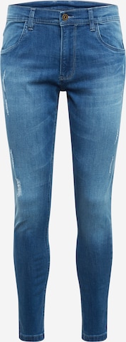 Urban Classics Skinny Jeans in Blue: front