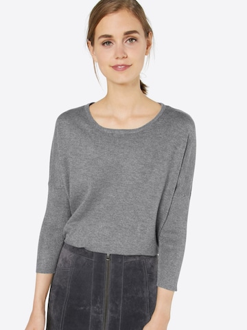SAINT TROPEZ Пуловер 'Mila' в сиво: отпред