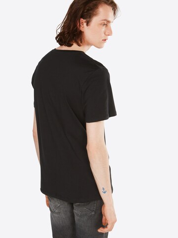 JACK & JONES Koszulka 'Plain' w kolorze czarny: tył
