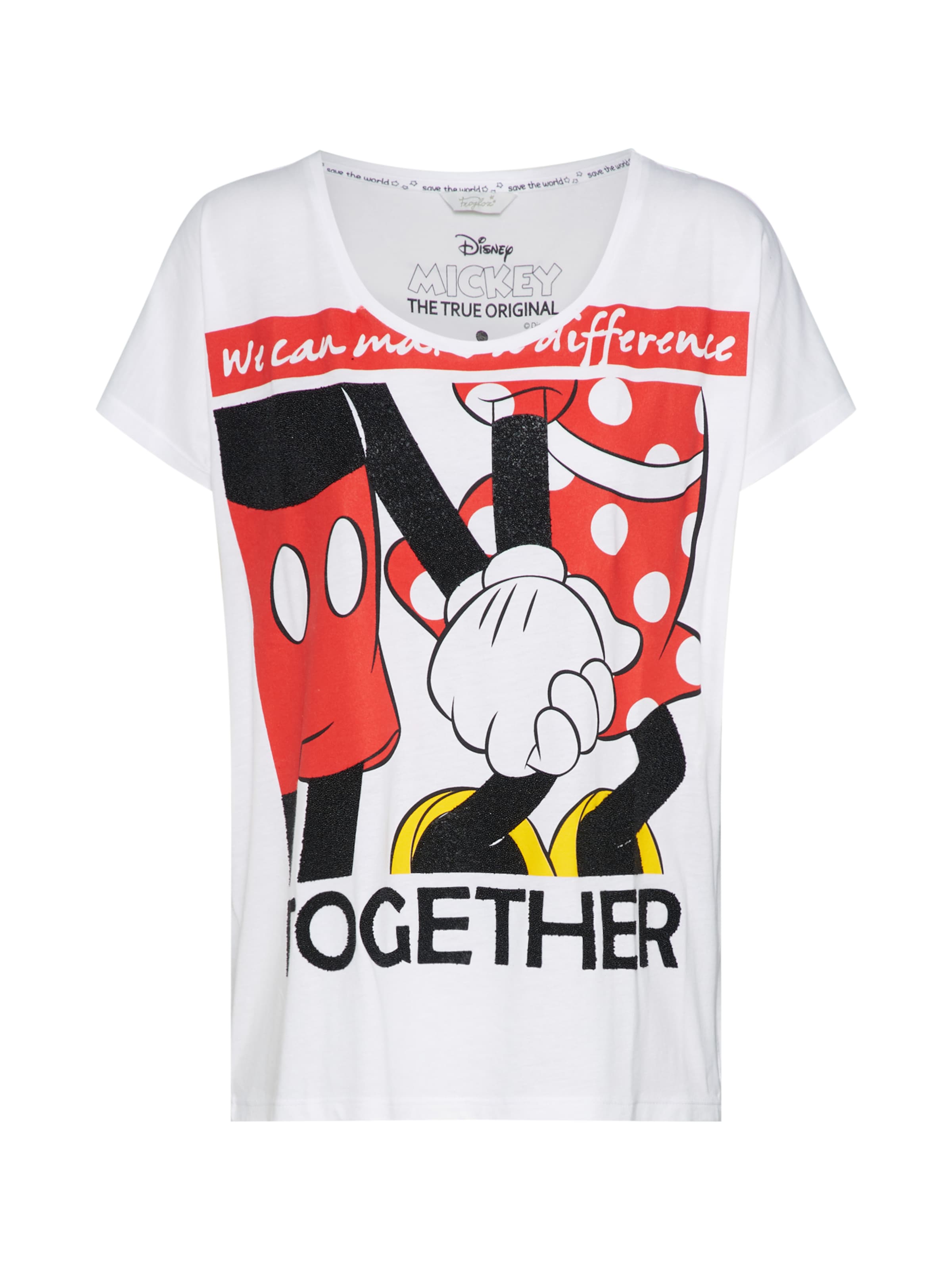 Frogbox - Shirt 'mickey & minnie' in de kleur Rood