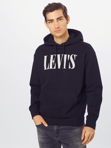 melns LEVI'S ® Sportisks džemperis 'Relaxed Graphic Hoodie': no priekšpuses