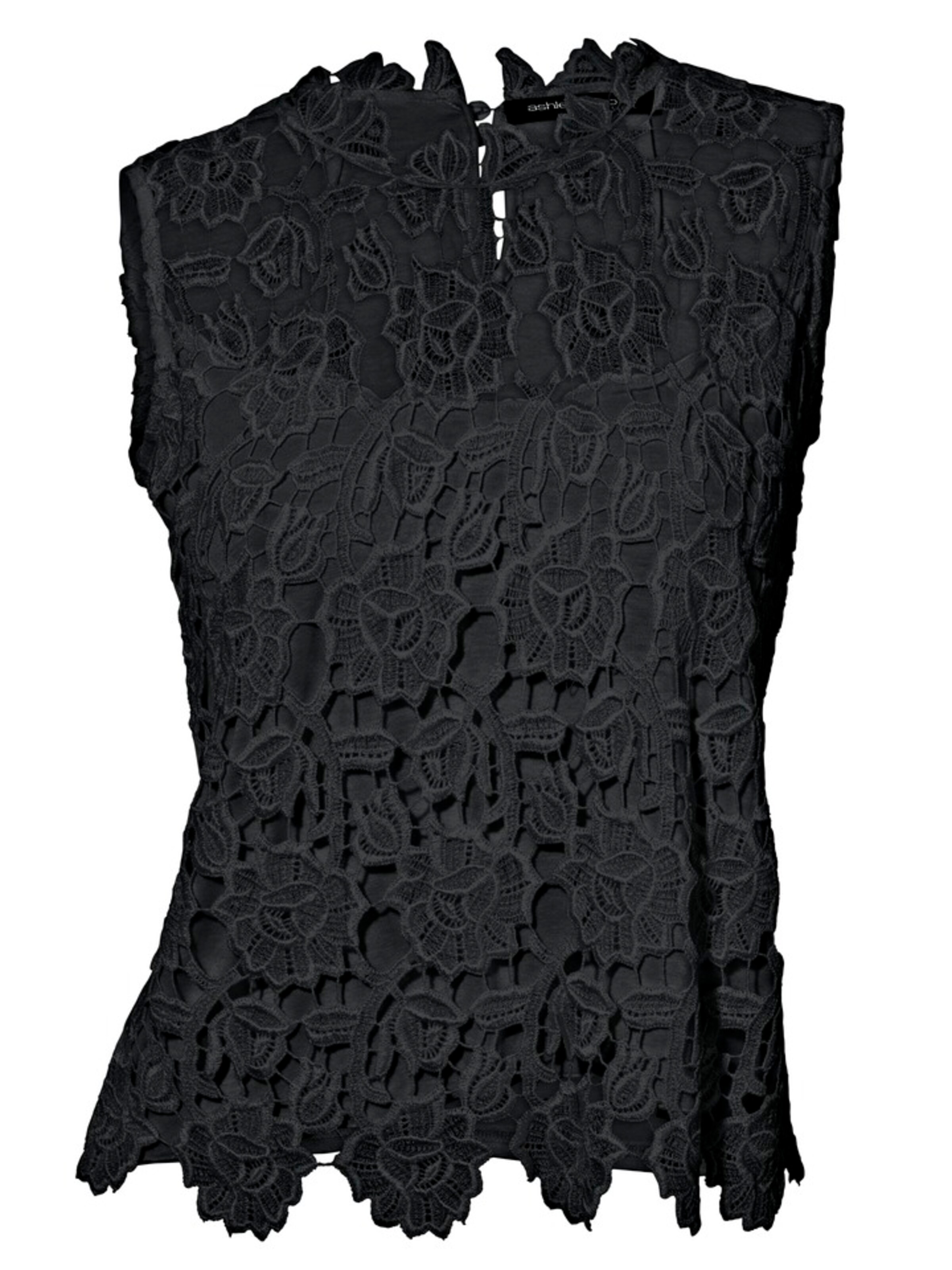 heine - Spitzentop in schwarz