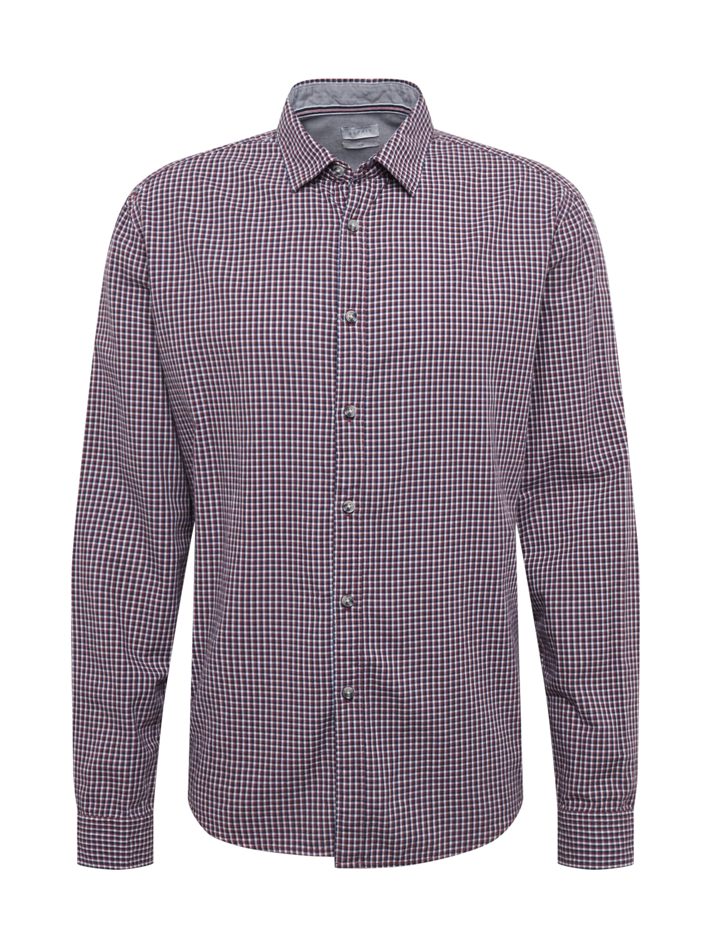 ESPRIT - Overhemd 'indigo check ls' in de kleur Blauw