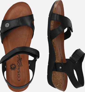 COSMOS COMFORT Sandały z rzemykami w kolorze czarny