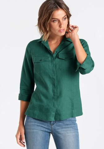 Peter Hahn Blouse in Groen: voorkant