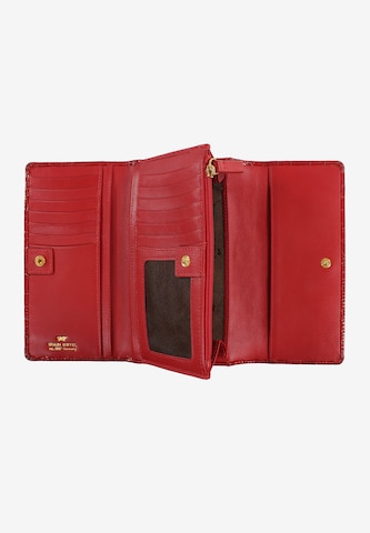 Braun Büffel Wallet in Red