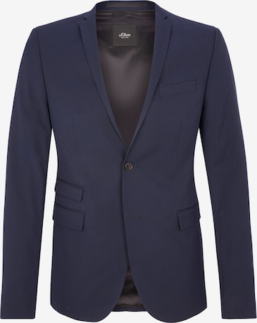 s.Oliver BLACK LABEL Slim Fit Sakko 'Cesano' in Blau: predná strana