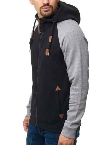 INDICODE JEANS Sweat jacket 'Arbutus' in Black