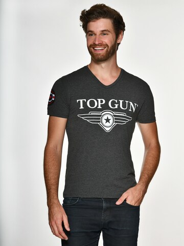 TOP GUN Shirt 'Hyper' in Grijs: voorkant