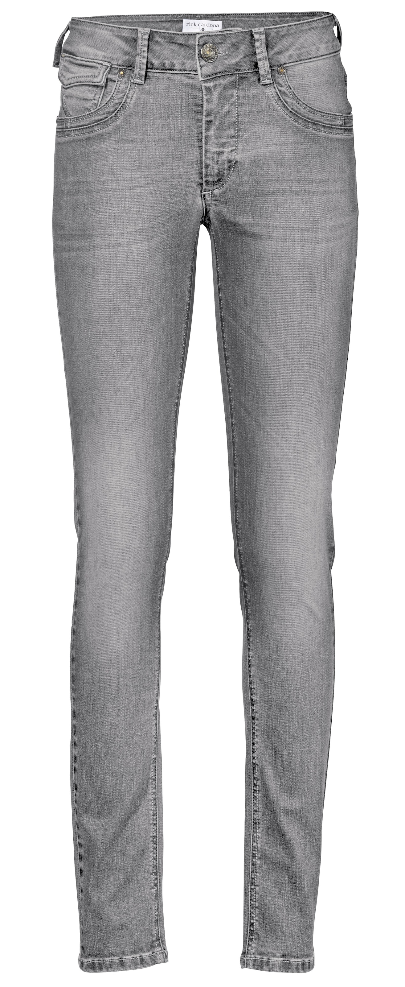 heine - Jeans mit Used-Waschung in grey denim