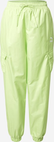 PUMA Tapered Cargo Pants in Green: front