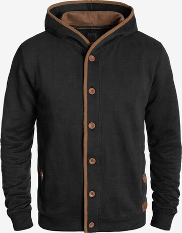 BLEND Zip-Up Hoodie 'Alesso' in Black: front