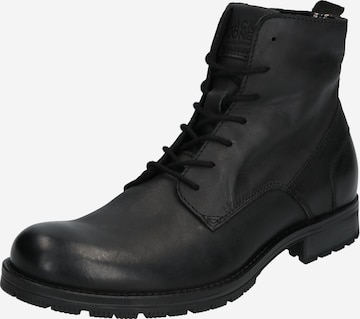 JACK & JONES Lace-Up Boots 'Orca' in Black: front