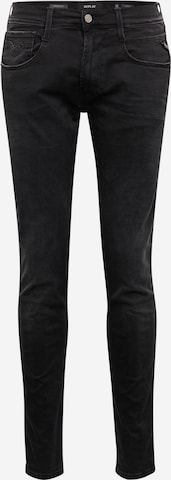 REPLAY Slimfit Jeans 'Anbass' in Zwart: voorkant
