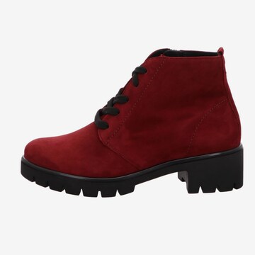 SEMLER Lace-Up Ankle Boots in Red