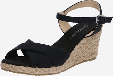 ABOUT YOU - Sandalias con hebilla 'Sophia' en negro: frente