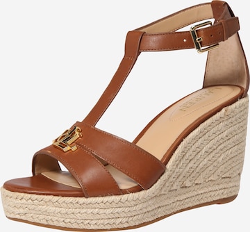 Lauren Ralph Lauren - Sandalias 'Hale' en marrón: frente