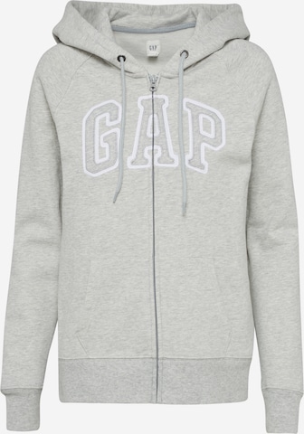 GAP - Sudadera con cremallera en gris: frente