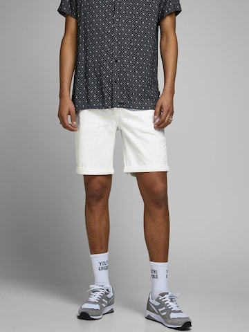 Regular Jean 'Rick Original' JACK & JONES en blanc : devant