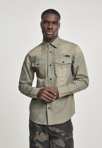 Brandit Regular fit Shirt 'Hardee' in Groen: voorkant