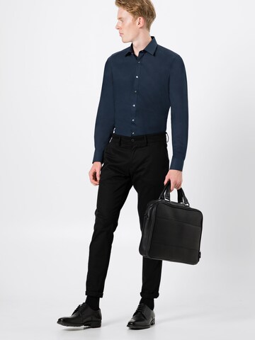 OLYMP Slim Fit Бизнес риза в синьо