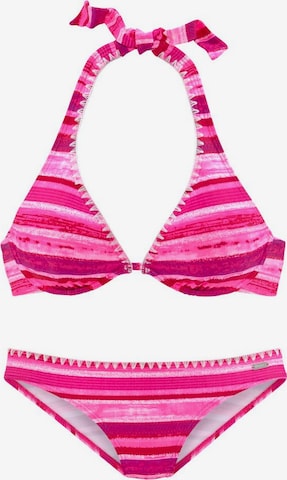 BUFFALO Triangel Bikini in Roze: voorkant