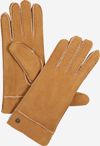 Roeckl Full Finger Gloves 'Helsinki' in Brown: front