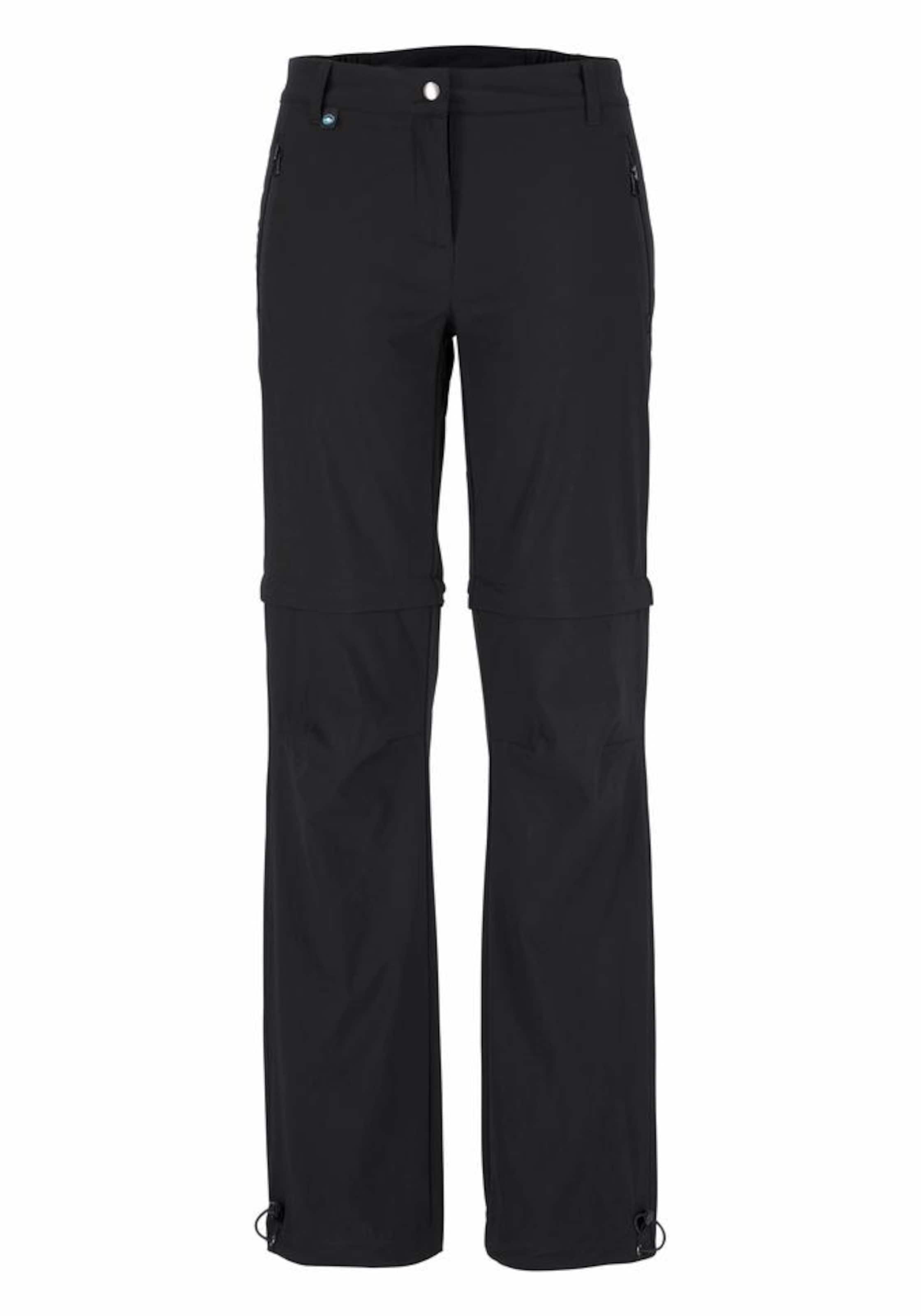 POLARINO Regular Trekkinghose in Schwarz: Vorderseite