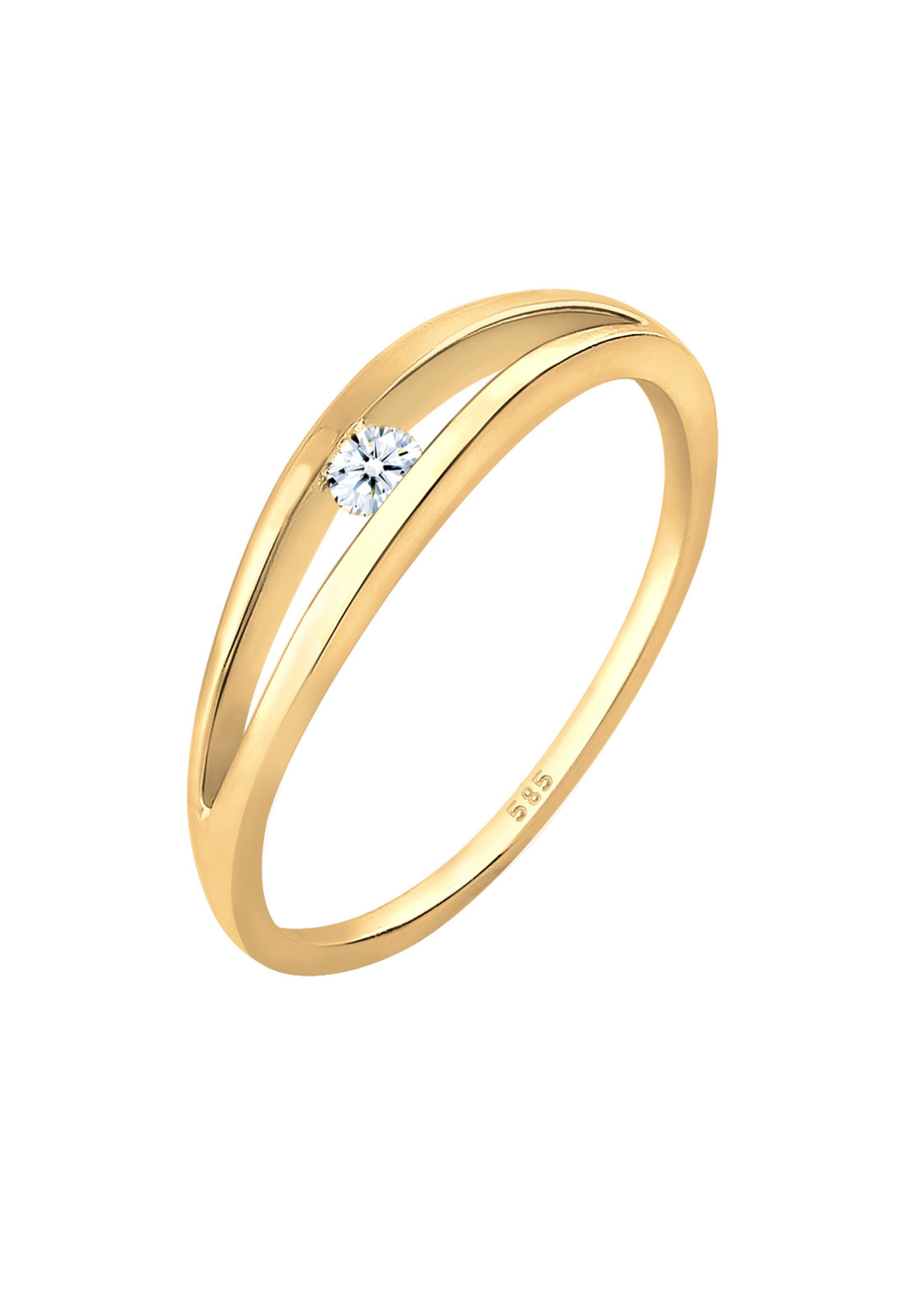 Elli DIAMONDS Ring 'Wellen' in Gold: front