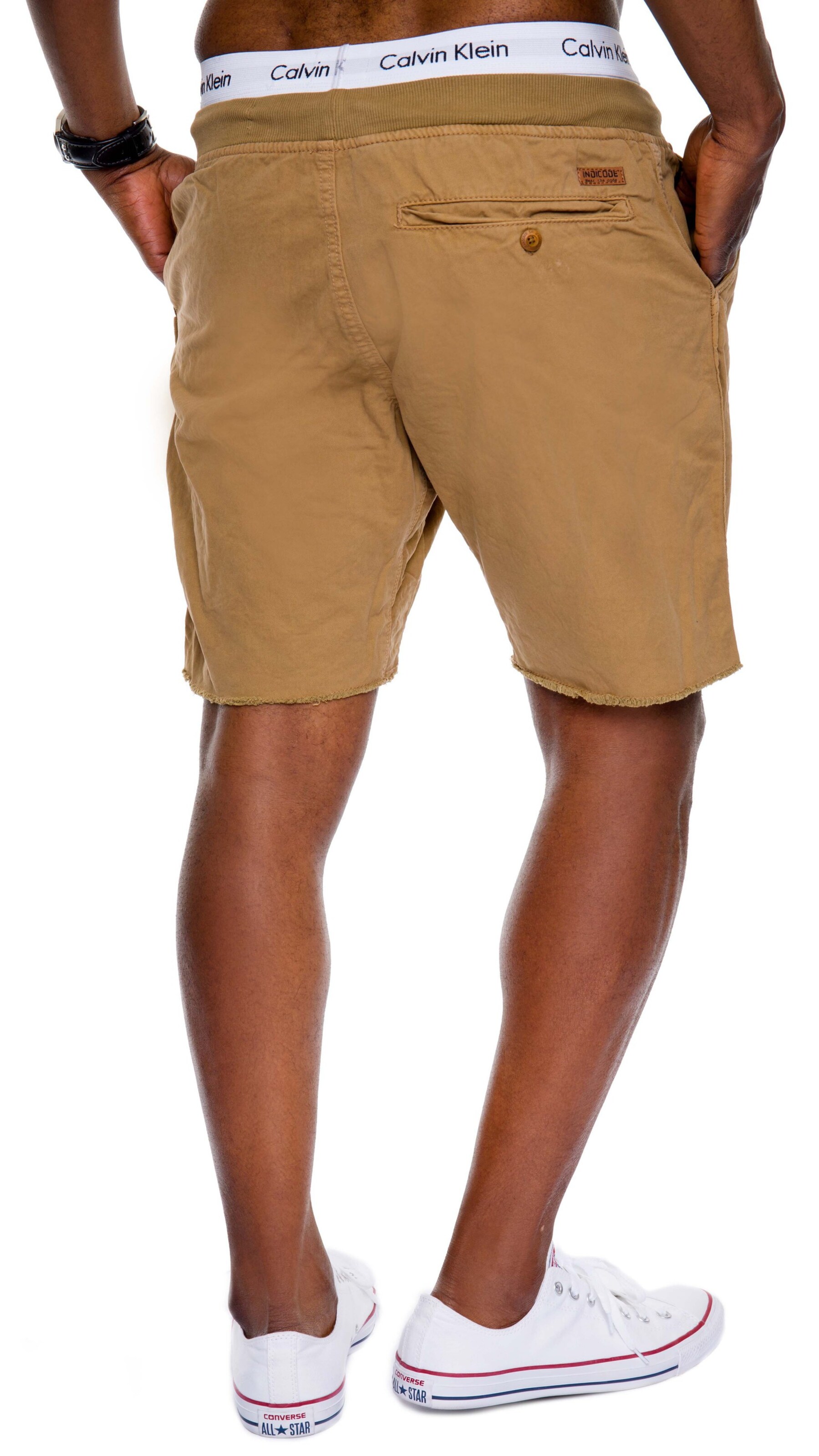 INDICODE JEANS Loose fit Chino Pants 'Carver' in Beige