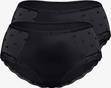 sassa Boyshorts 'DOTTED MESH' in Black: front