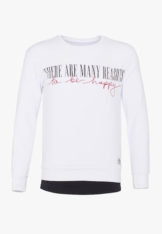 PLUS EIGHTEEN Sweatshirt in White: front