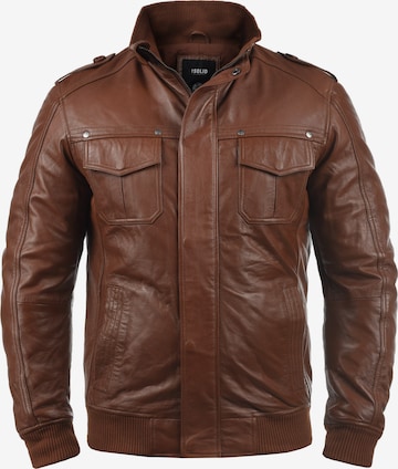 !Solid Between-Season Jacket in Brown: front