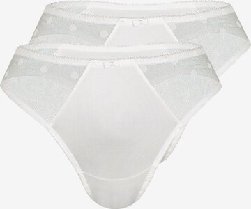 sassa Thong 'DOTTED MESH' in White: front