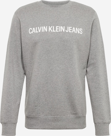 Calvin Klein Jeans Sweatshirt in Grijs: voorkant