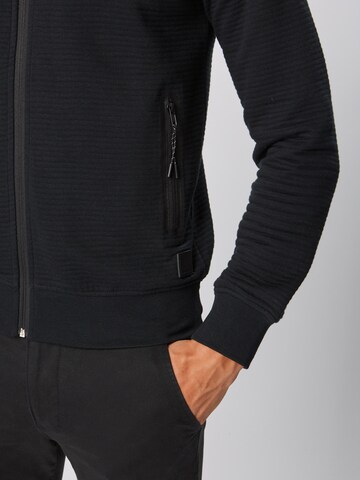 INDICODE JEANS - Ajuste regular Sudadera con cremallera 'Dominion' en negro