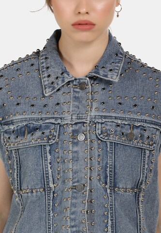 MYMO Vest 'Rocks' in Blue: front