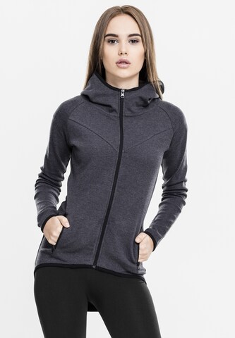 Veste de survêtement Urban Classics en gris : devant